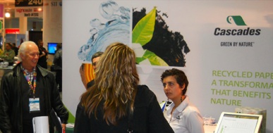 Get samples and green solutions Cascades Fine Paper booth at Design City
